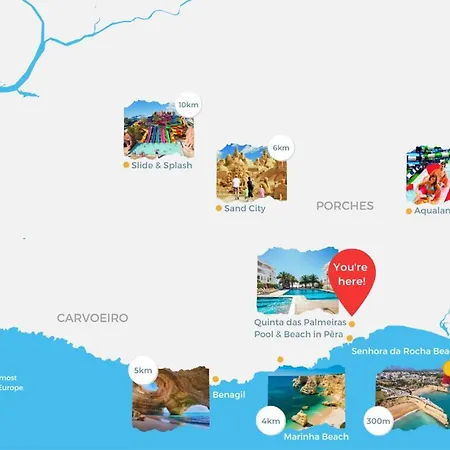 Apartment Quinta Palmeiras Pool & In Pera